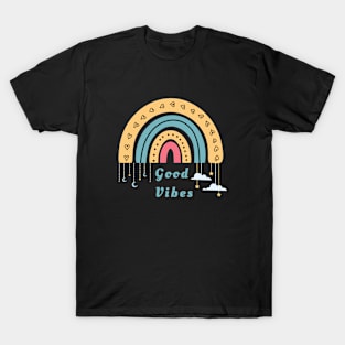 Good Vibes Rainbow Design T-Shirt